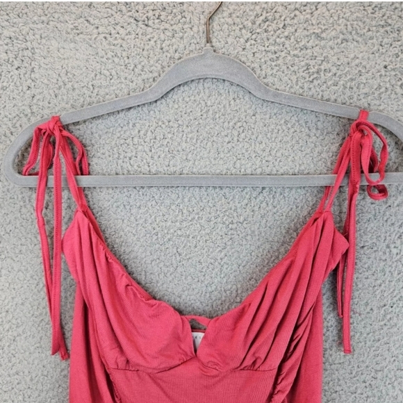 ASOS Womens Mini Cami Dress Sz 8 Side Ruching Adjustable Straps Slinky & Sexy - Picture 4 of 16